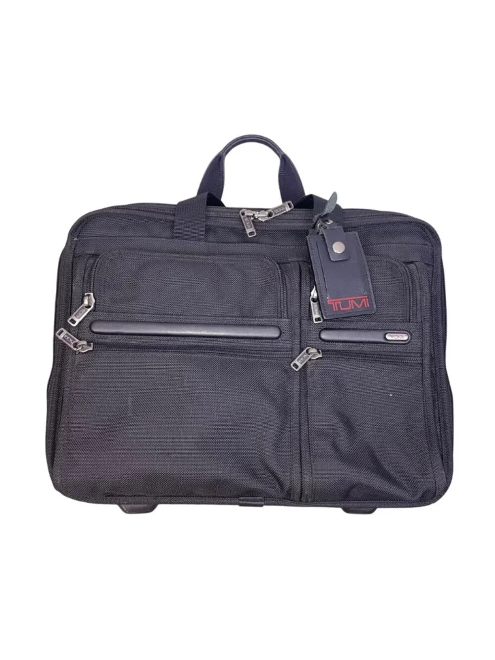 Tumi Men’s Black Ballistic Nylon Rolling Expandable Carry-On Travel Luggage